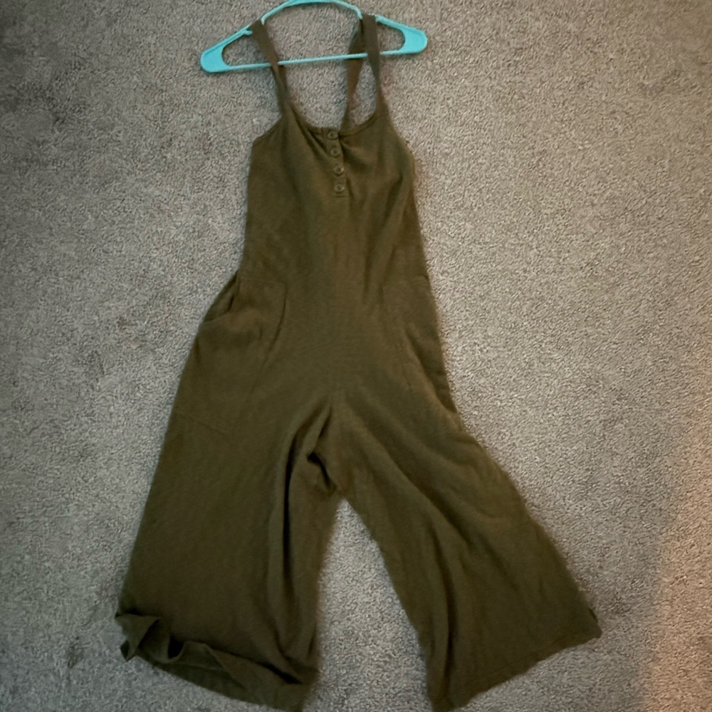 American Eagle Outfitters Khaki Jumpsuit